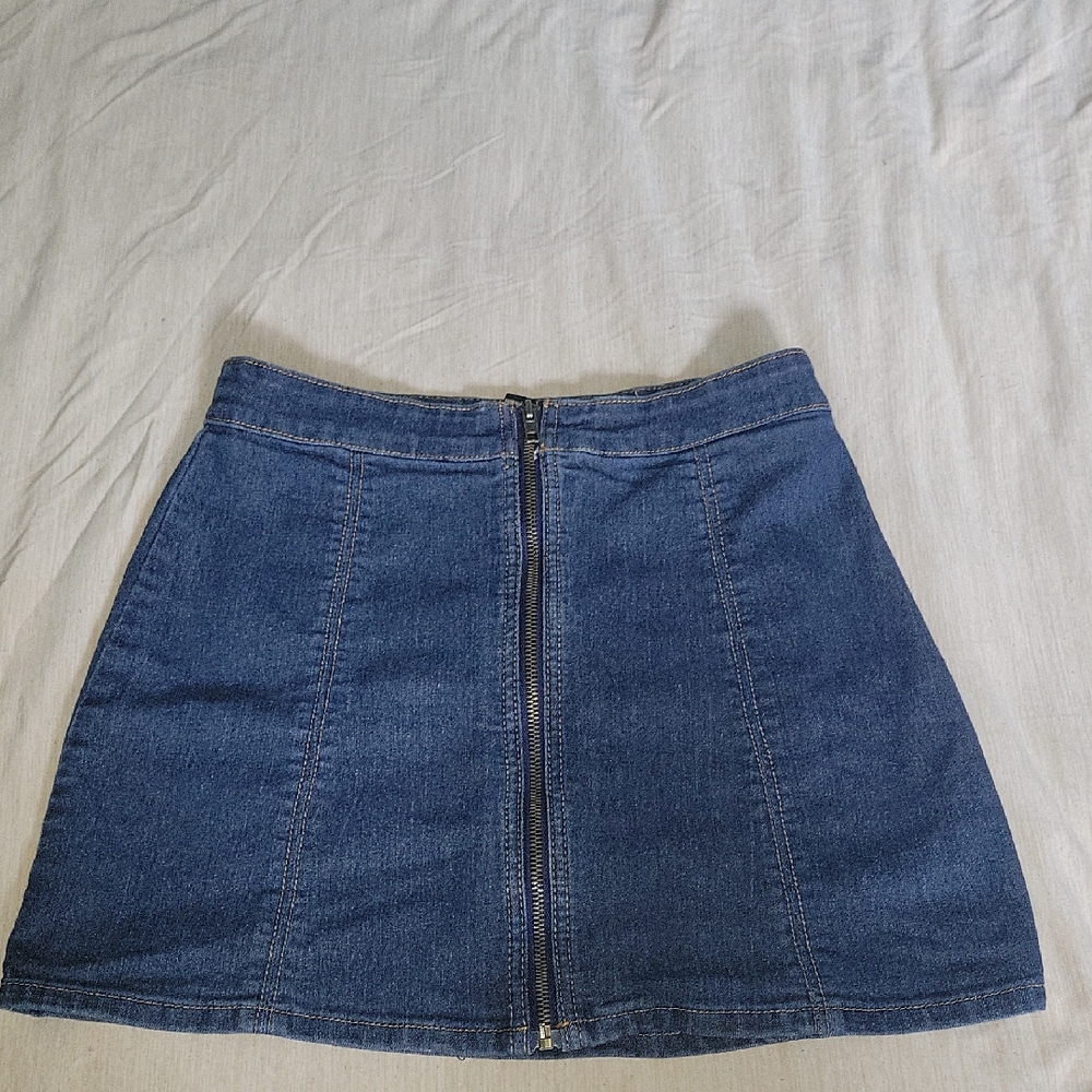 Forever 21 Dark Blue A-Line Denim Skirt